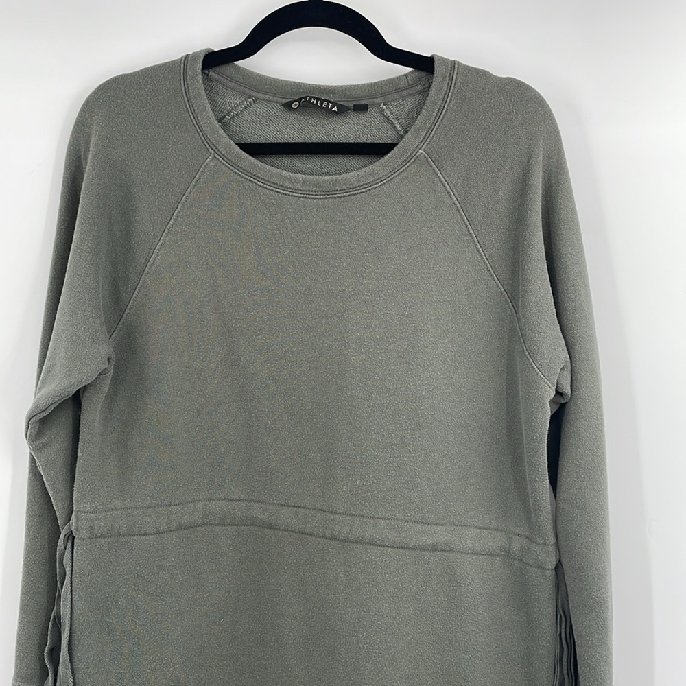 Altheta Army Green Sweatshirt Dress - Picture 2 of 9